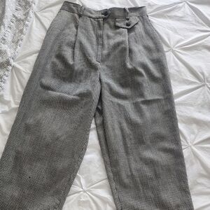 Vintage Woman's Classic Black and White Houndstooth Dress Pants